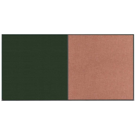 United Visual Products Enclosed Corkboard, 1 Door, 48"x36", 4" Fra, UV3409-SATIN-SURF UV3409-SATIN-SURF